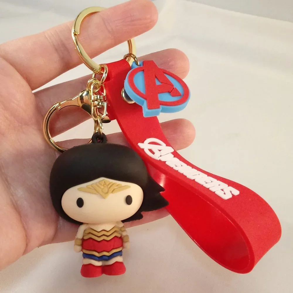 Wonder Woman Super Hero Character Key Chain Key Ring Figurine Keychain Gift